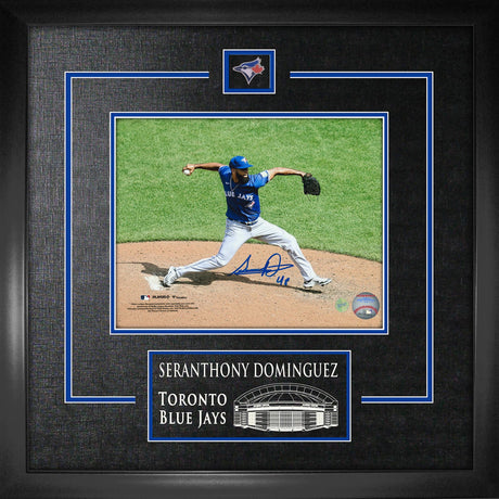 Seranthony Dominguez Signed 8x10 Etched Mat Toronto Blue Jays Action - AUCTION