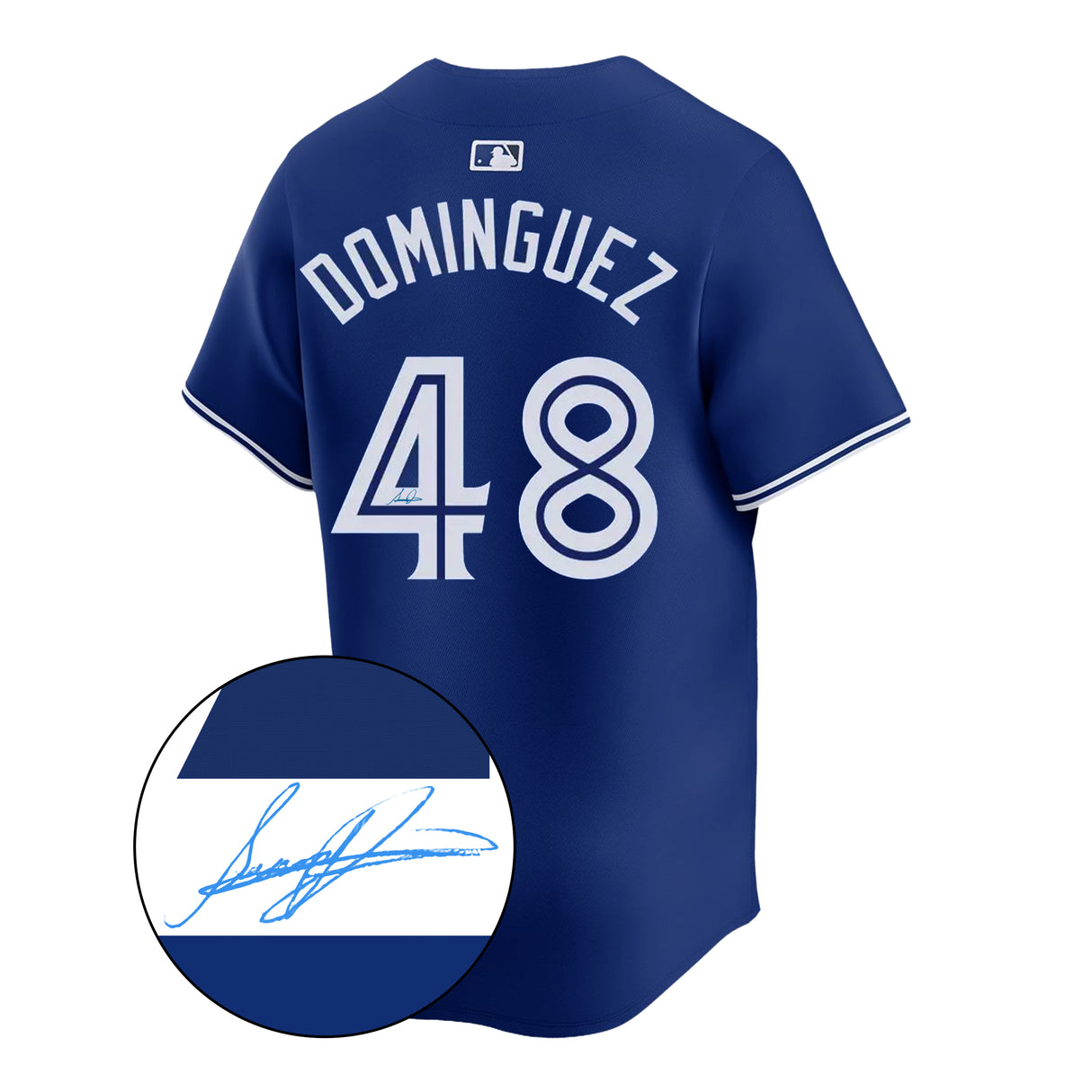 Seranthony Dominguez Signed Toronto Blue Jays Royal Jersey