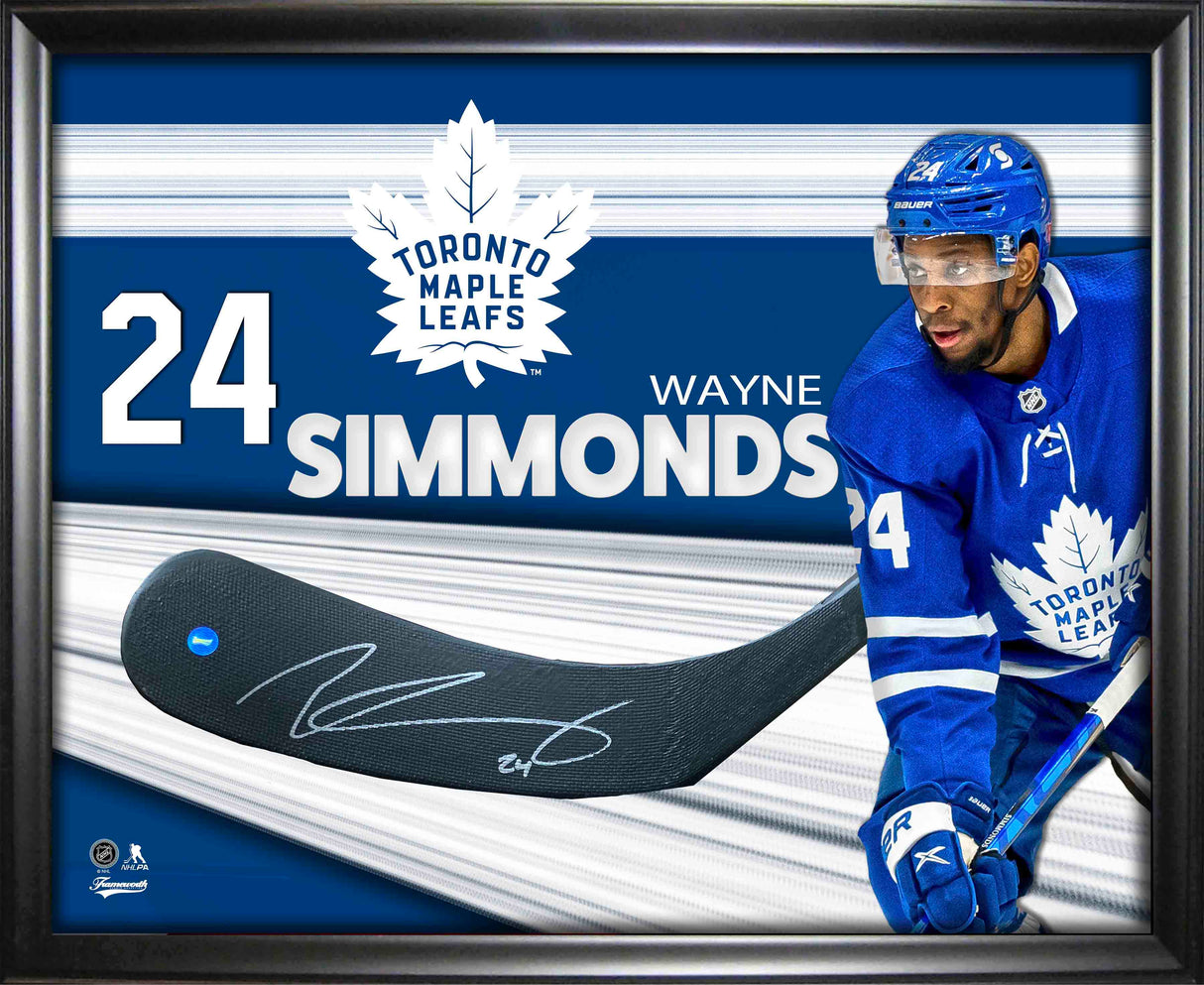 Wayne Simmonds Signed PhotoGlass Framed Toronto Maple Leafs Stickblade