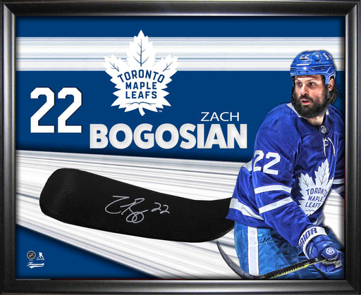 Zach Bogosian Signed PhotoGlass Framed Toronto Maple Leafs Stickblade - Frameworth Sports Canada 