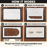 Vinyl Album Frame with Black Background
