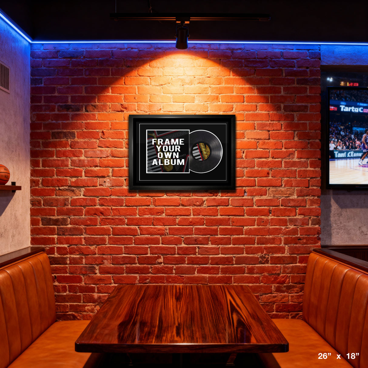 Vinyl Album Frame with Black Background – View 4 – Frameworth