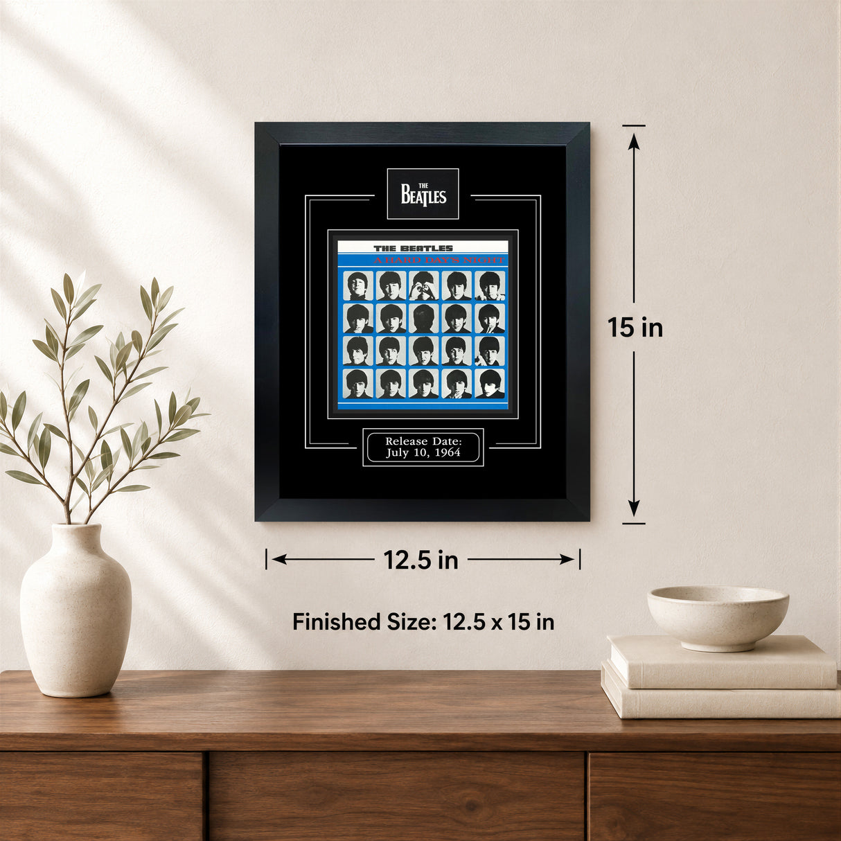 A Hard Day's Night Framed Beatles Album Print - lifestyle 4