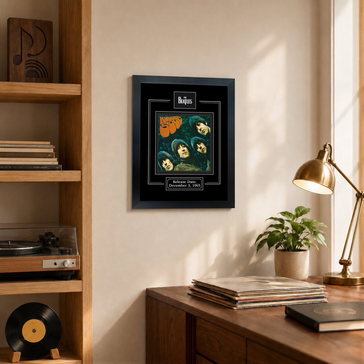 Rubber Soul Framed Beatles Album Print - lifestyle 2