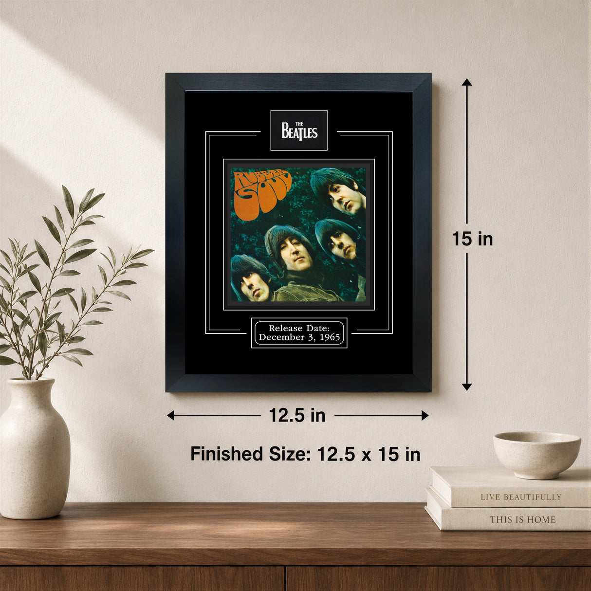 Rubber Soul Framed Beatles Album Print - lifestyle 4