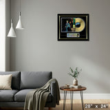 David Bowie Stardust Reg Music Cover Framed with Gold Vinyl – Detail – Frameworth