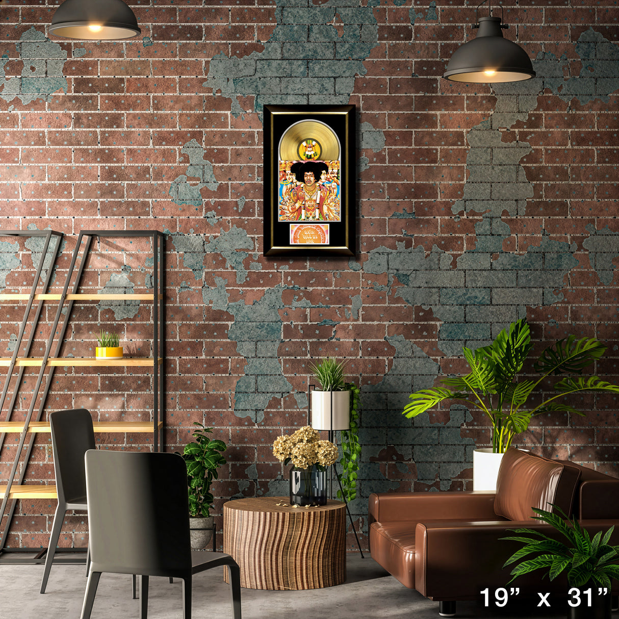 Jimi Hendrix Bold As Love Music Cover Framed with Gold Vinyl – Lifestyle – Frameworth