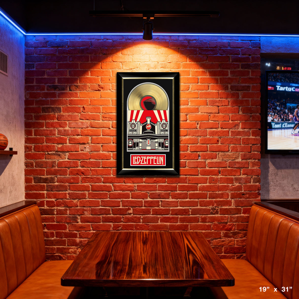 Led Zeppelin Mothership Music Cover Framed with Gold Vinyl – View 4 – Frameworth