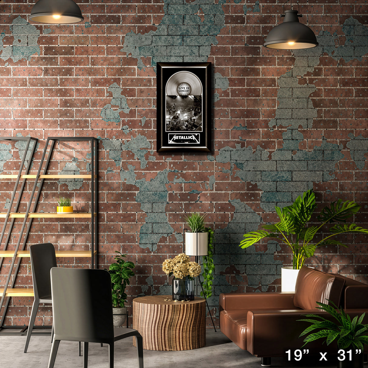 Metallica Live Music Cover Framed with Silver Vinyl – Lifestyle – Frameworth