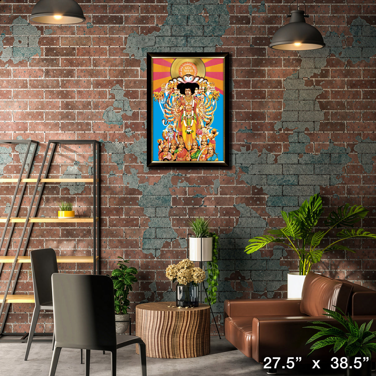 Jimi Hendrix Bold As Love Framed Poster with Gold Vinyl – Lifestyle – Frameworth