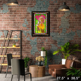 Pink Floyd Masse Framed Poster with Gold Vinyl – Lifestyle – Frameworth