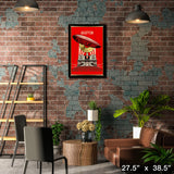 Led Zeppelin Mothership Framed Poster with Gold Vinyl – Lifestyle – Frameworth