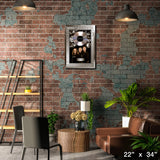 Rush Framed Black and White Photo Collage with Platinum LP – Lifestyle – Frameworth