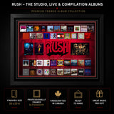 Rush premium framed album collection collage feature infographic