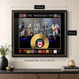 The Tragically Hip Framed Album Collage with Gold LP - Finished size 33.5 by 29.5 inches