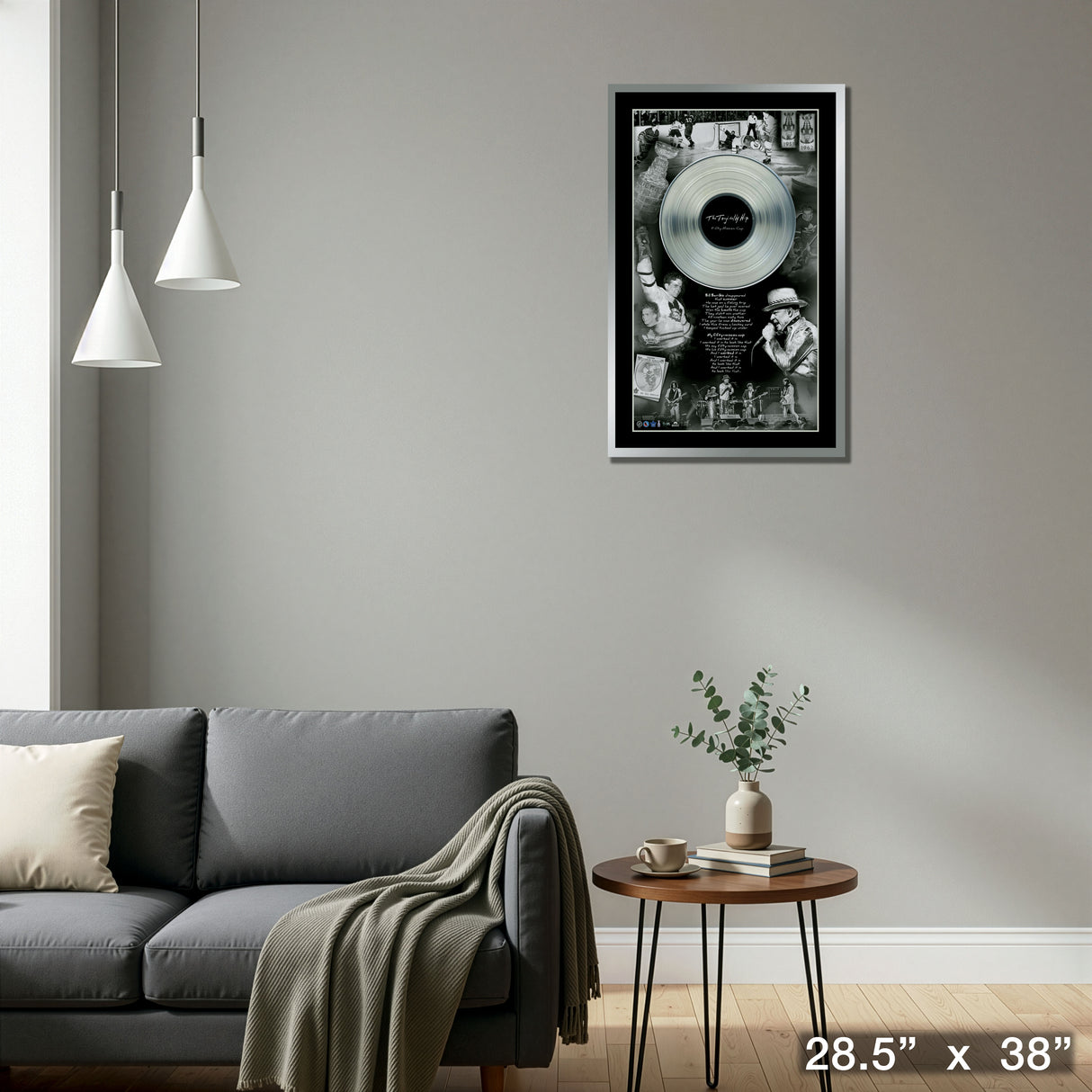 The Tragically Hip and Bill Barilko Framed Collage with Platinum LP – Detail – Frameworth