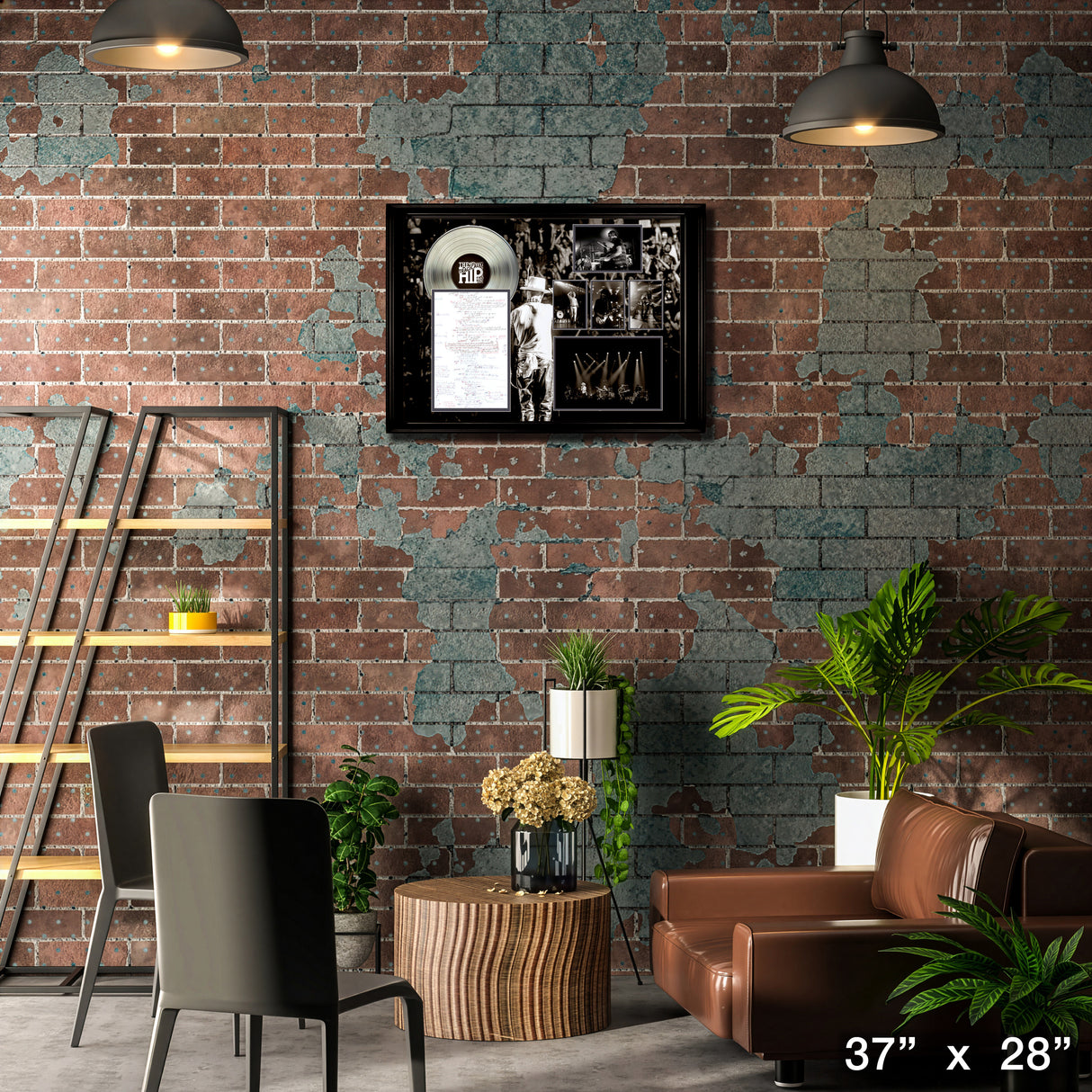 The Tragically Hip Framed On Tour Collage with Lyric Sheet and Silver LP – Lifestyle – Frameworth