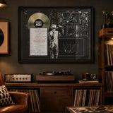 The Tragically Hip Framed On Tour Collage with Lyric Sheet and Silver LP music room lifestyle image