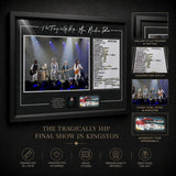 The Tragically Hip Framed Final Show in Kingston - Feature infographic with framing and memorabilia details