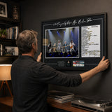 The Tragically Hip Framed Final Show in Kingston - Being installed on the wall
