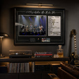 The Tragically Hip Framed Final Show in Kingston - Displayed in a music room with mood lighting