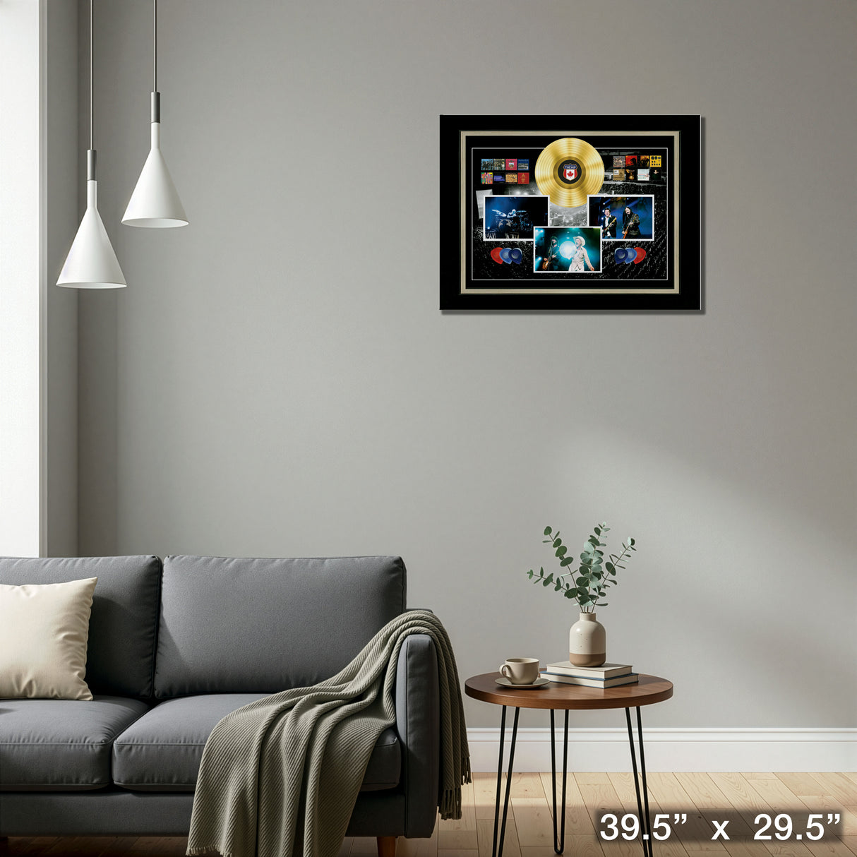 The Tragically Hip Framed Career Collage with Guitar Picks – Detail – Frameworth