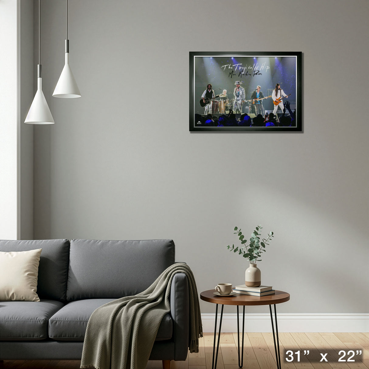 The Tragically Hip Framed 20x29 Man Machine Poem Textured Print – Detail – Frameworth