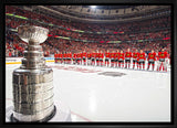 Chicago Blackhawks Framed 20x29 Stanley Cup In Foreground Canvas