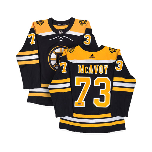 Charlie McAvoy Signed Boston Bruins Black Adidas Authentic Jersey - Frameworth Sports Canada 
