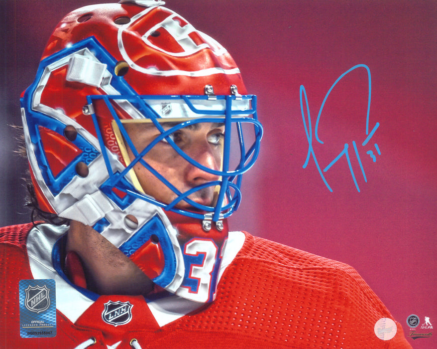 Carey Price Montreal Canadiens Signed 8x10 Close-Up Red Helmet Photo - Frameworth Sports Canada 