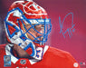 Carey Price Montreal Canadiens Signed 8x10 Close-Up Red Helmet Photo - Frameworth Sports Canada 
