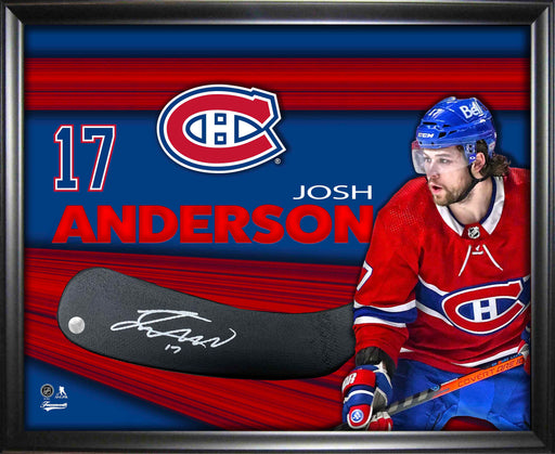 Josh Anderson Montreal Canadiens Signed PhotoGlass Framed Stickblade - Frameworth Sports Canada 