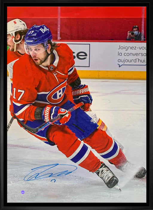 Josh Anderson Montreal Canadiens Signed 20x29 Skating Canvas - Frameworth Sports Canada 