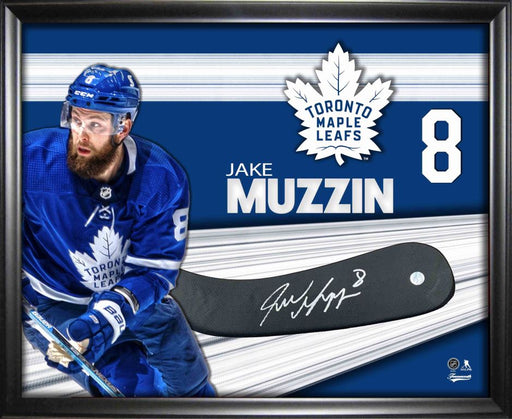 Jake Muzzin Signed PhotoGlass Framed Toronto Maple Leafs Stickblade - Frameworth Sports Canada 