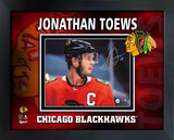 Jonathan Toews Chicago Blackhawks Signed Framed 8x10 Side-View Photo - AUCTION