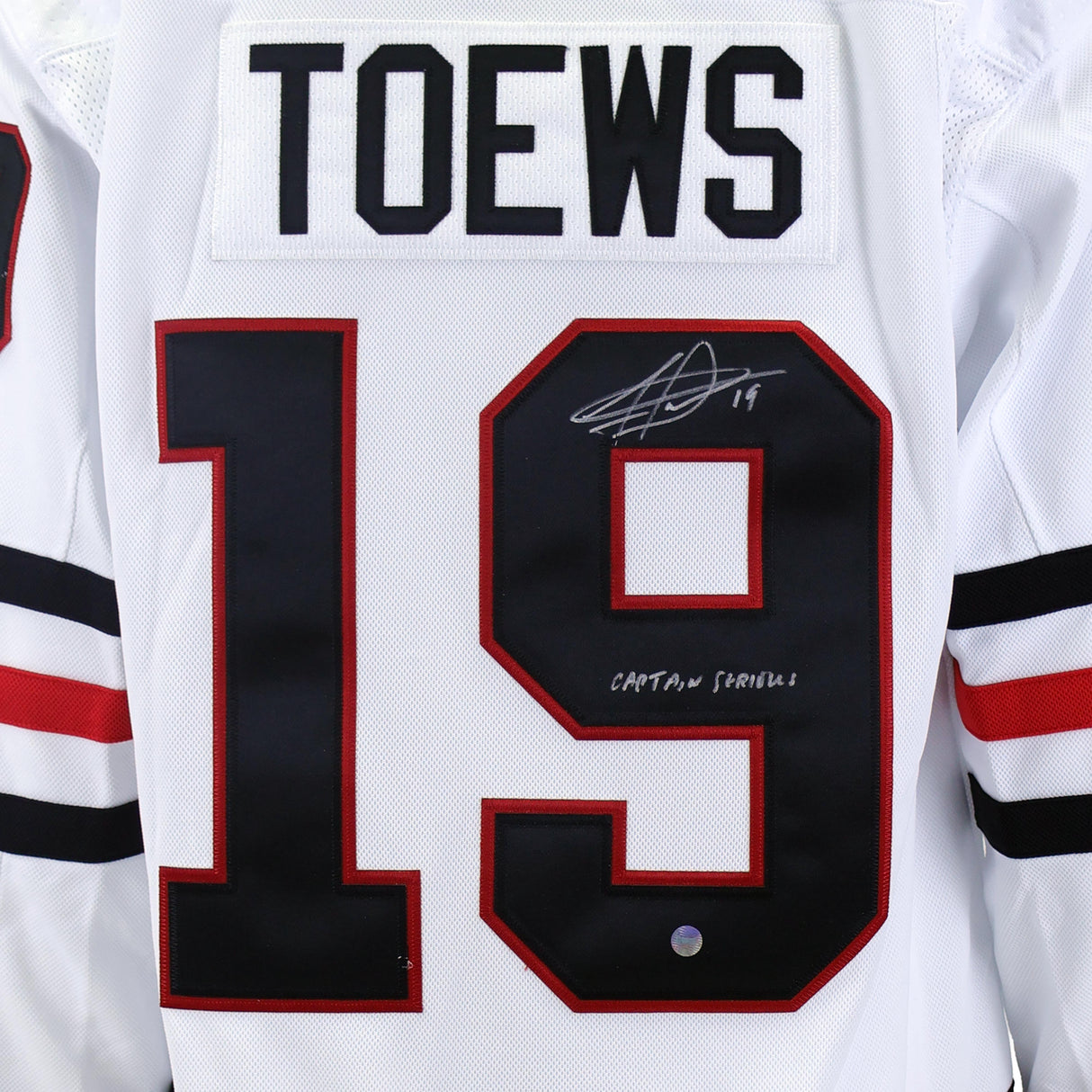 Jonathan Toews Signed Chicago Blackhawks Adidas White Jersey with Insc "Captain Serious" - AUCTION