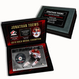 Jonathan Toews Signed Puck 2010 Gold Medal Champion Team Canada in a Deluxe Case (Limited Edition of 116) - AUCTION