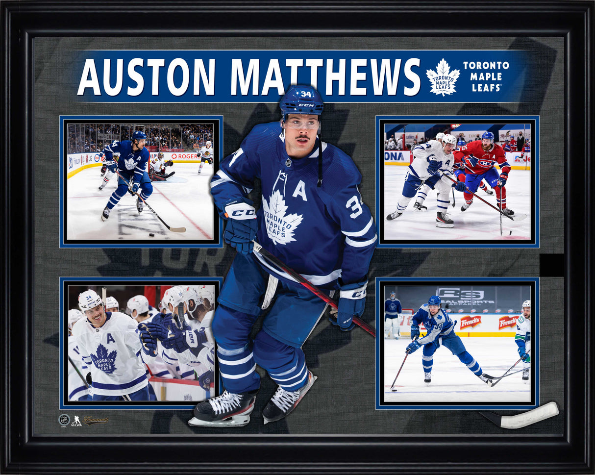 Auston Matthews Framed 4 Photo Collage - Frameworth Sports Canada 