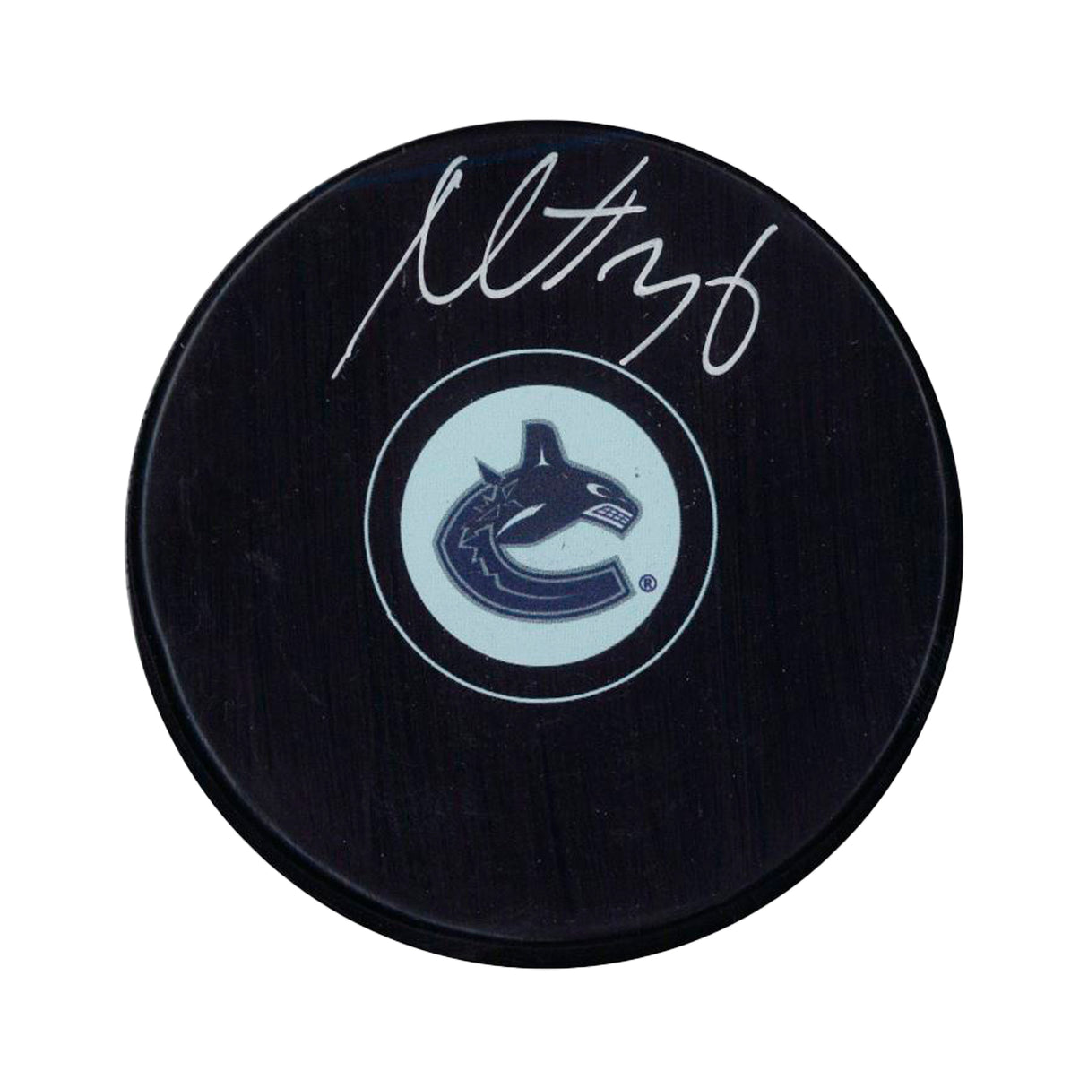 Nils Hoglander Signed Vancouver Canucks Puck - Frameworth Sports Canada 