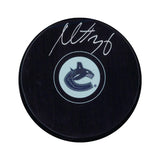 Nils Hoglander Signed Vancouver Canucks Puck - Frameworth Sports Canada 