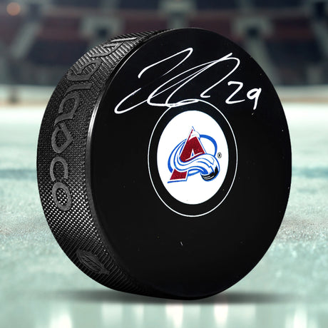 Nathan MacKinnon Signed Colorado Avalanche Puck