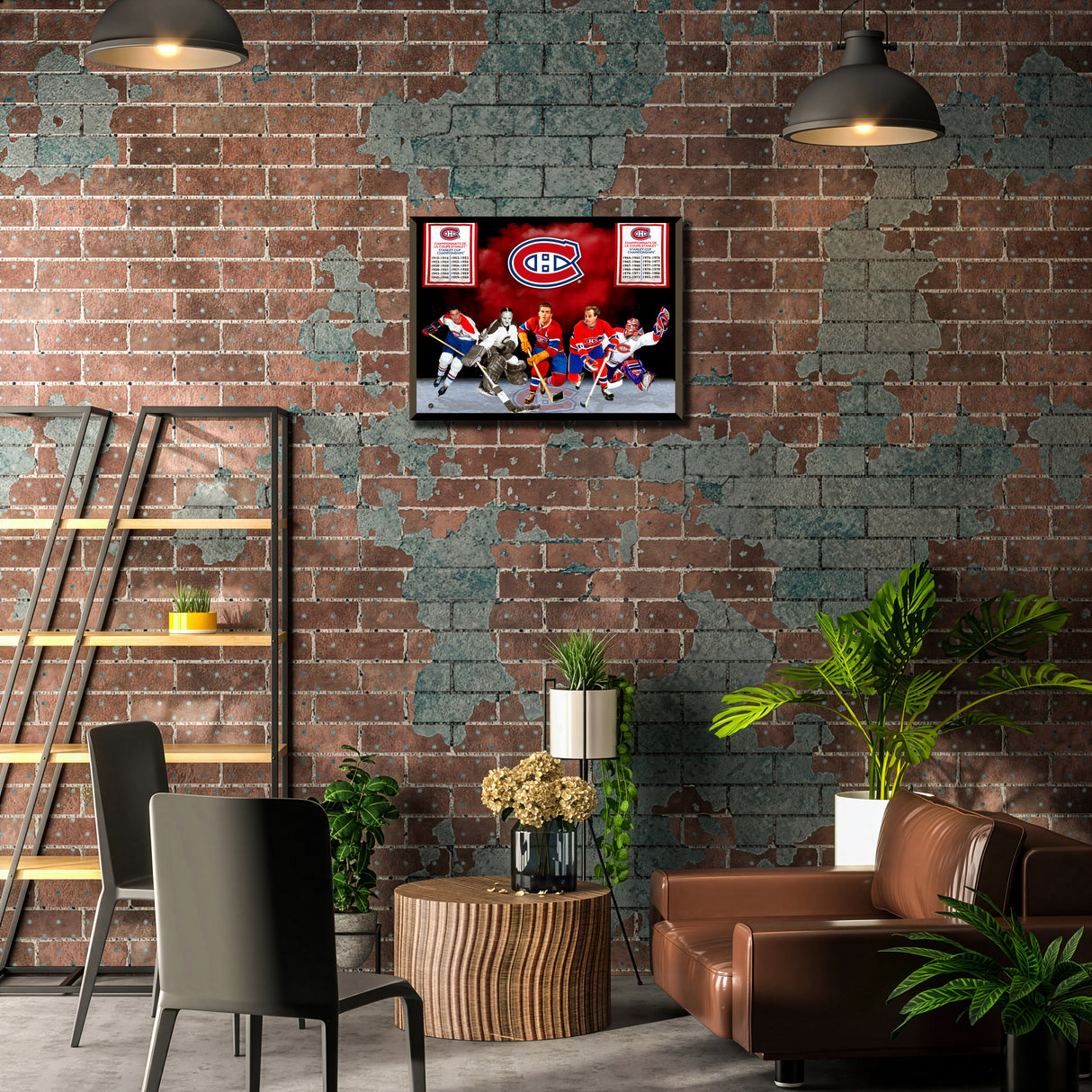 Montreal Canadiens Framed 5-Player Collage With Laser Cut-Out Alumni – Lifestyle – Frameworth