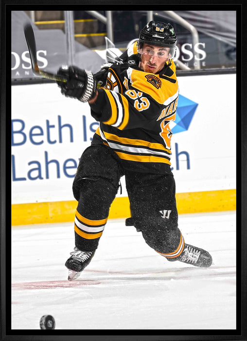 Brad Marchand Boston Bruins Framed 20x29 Shooting Canvas - Frameworth Sports Canada 
