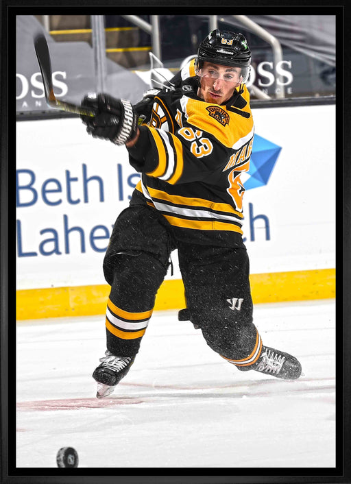 Brad Marchand Boston Bruins Framed 20x29 Shooting Canvas - Frameworth Sports Canada 
