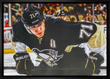 Evgeni Malkin Pittsburgh Penguins Framed 20x29 Faceoff Canvas