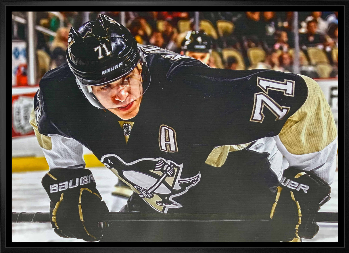 Evgeni Malkin Pittsburgh Penguins Framed  20x29 Faceoff Canvas