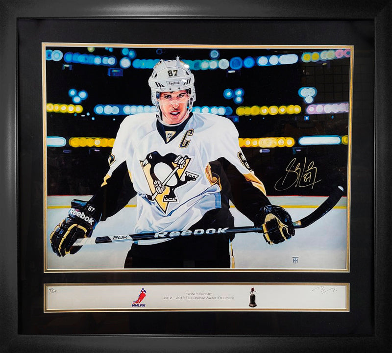 Sidney Crosby Signed Framed 2012-2013 Ted Lindsay Award Print - Frameworth Sports Canada 