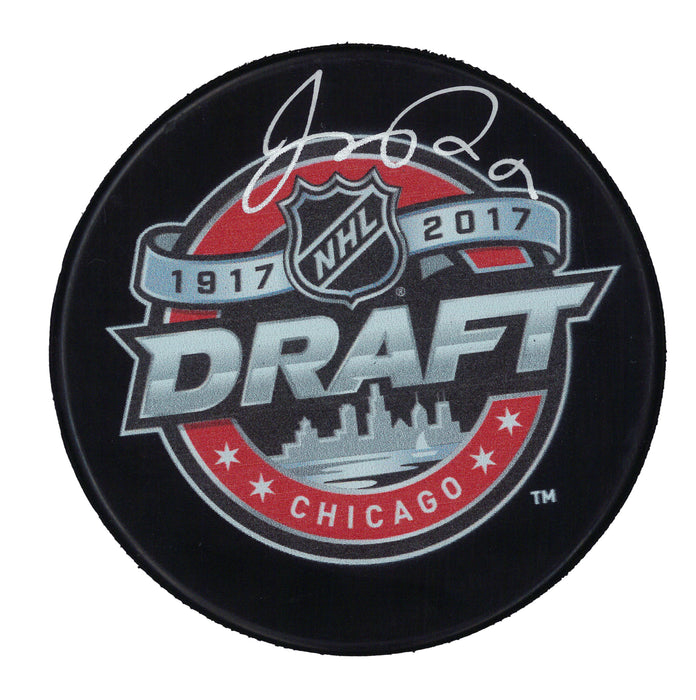 Josh Norris Signed Puck 2017 Draft