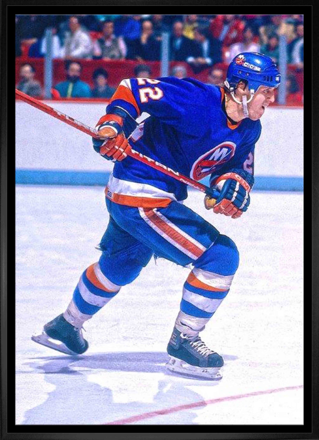 Mike Bossy New York Islanders Framed 20x29 Skating Canvas