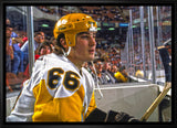 Mario Lemieux Pittsburgh Penguins Framed 20x29 On Bench Canvas